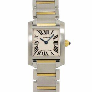 Cartier Tank Francaise SM W51007Q4 YG Quartz Cream Dial Ladies 90278798
